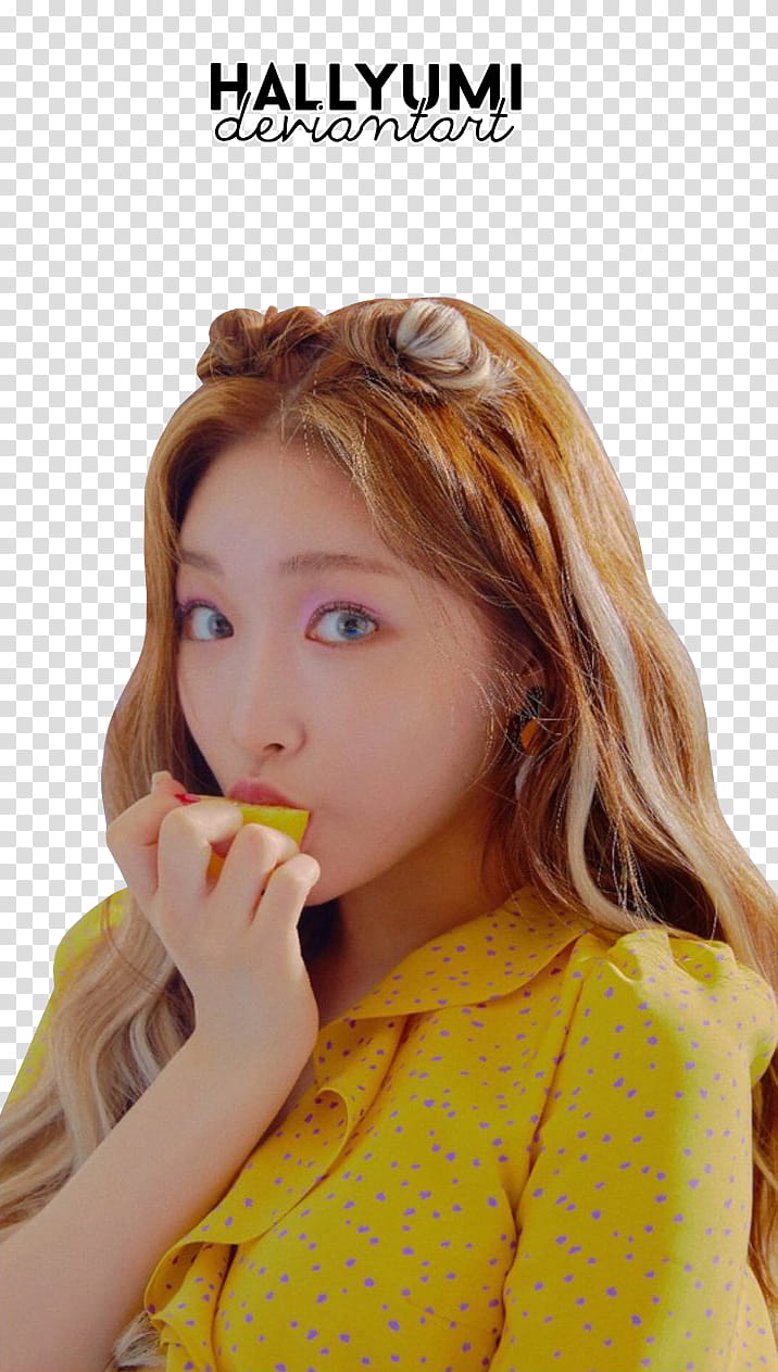 ChungHa Blooming Blue, Nancy of Momoland transparent background PNG clipart