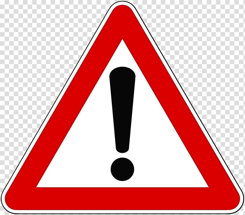 Exclamation Mark, Warning Sign, Triangle, Traffic Sign, Symbol, Road, Area, Line transparent background PNG clipart