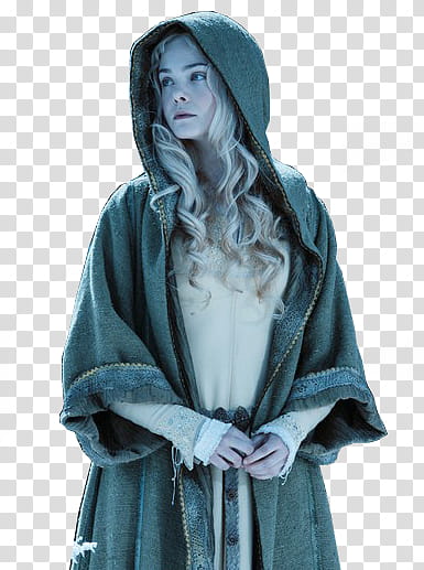 Elle Fanning, woman in gray robe illustration transparent background PNG clipart