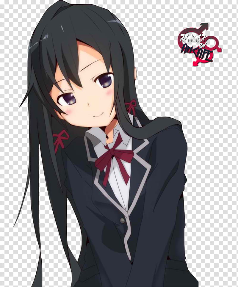 Anime Render Yukino Yukinoshita Oregairu, woman in black uniform anime character transparent background PNG clipart