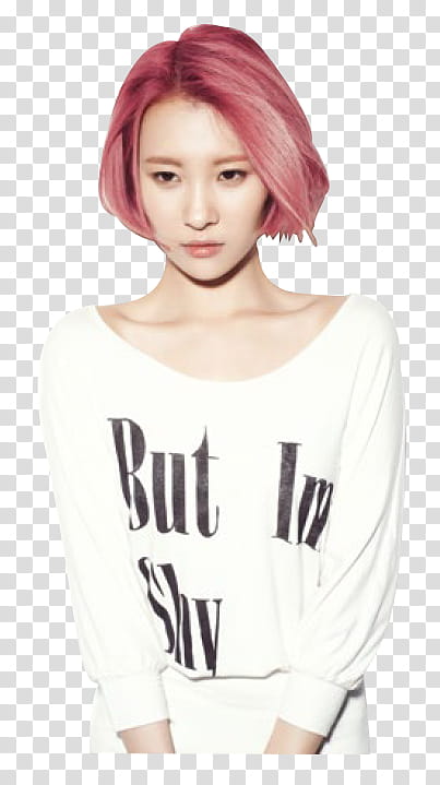 Sunmi  Hours, woman wearing pink boat-neck long-sleeved shirt transparent background PNG clipart