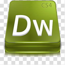 Adobe Dreamweaver CS, square green and white DW CS case transparent background PNG clipart