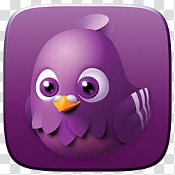 Marei Icon Theme, purple bird icon art transparent background PNG clipart