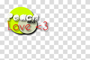 five texts s, peace and love text art transparent background PNG clipart