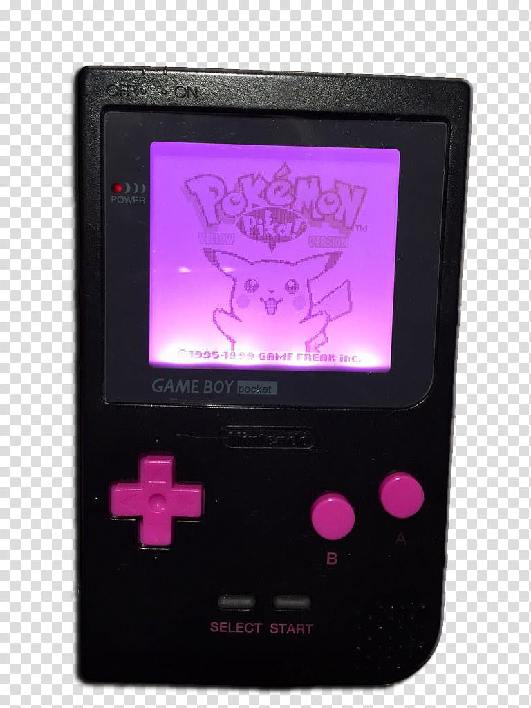 Watch, turned-on black Gameboy Pocket transparent background PNG clipart