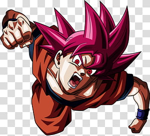 Super Saiyan God Goku transparent background PNG clipart
