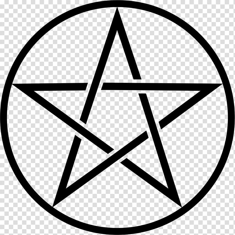 Pentacle Pentagram, Wicca, Thelema, , Amulet, Wikimedia Commons, Aleister Crowley, Line Art transparent background PNG clipart