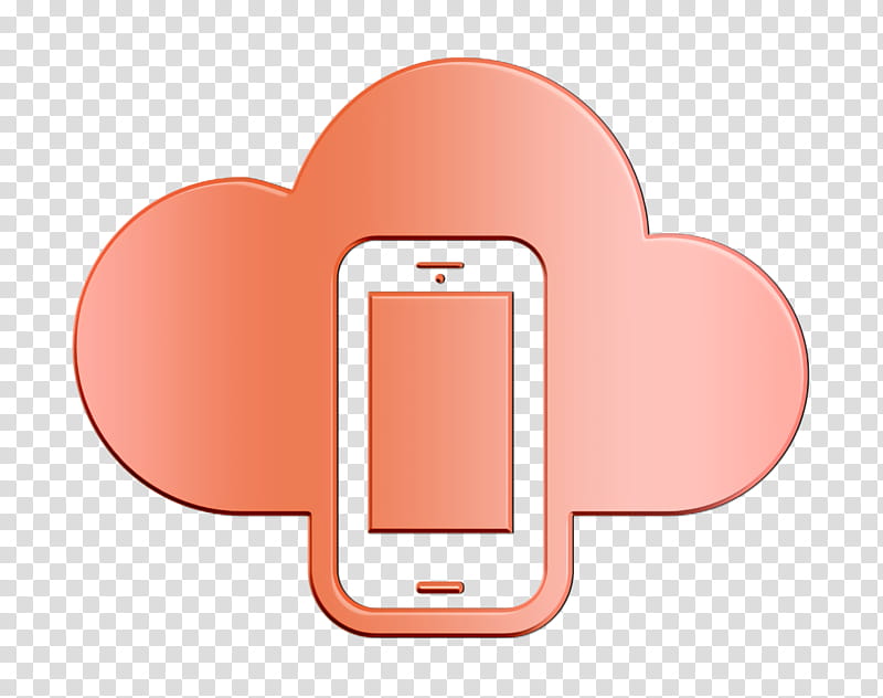 android icon cloud icon cloud computing icon, Device Icon, Mobile Icon, Phone Icon, Smartphone Icon, Orange, Red, Pink, Peach, Mobile Phone Case transparent background PNG clipart