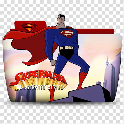 TV Folder Icons DC and Marvel ColorFlow Set , Superman The Animated Series, Superman The Animated Series transparent background PNG clipart