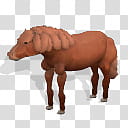 Spore creature Icelandic Horse , brown horse D illustration transparent background PNG clipart