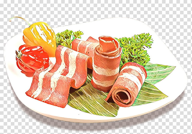 dish food cuisine ingredient prosciutto, Salo, Meat, Fish Slice, Sashimi transparent background PNG clipart
