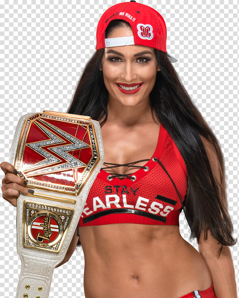Nikki Bella RAW Women Champion Custom transparent background PNG clipart