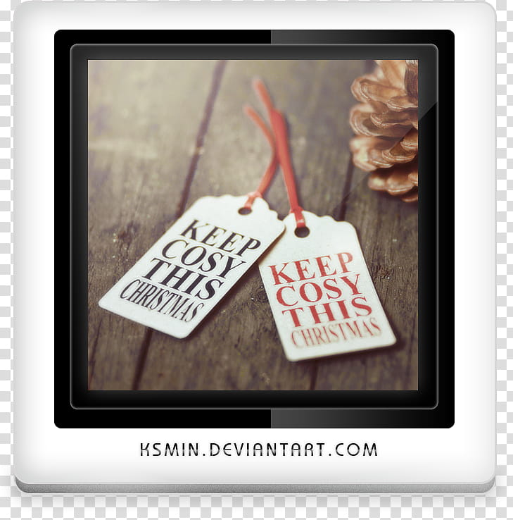 PSD Coloring #, Keep Cosy This Christmas bookmarks on brown table screenshot transparent background PNG clipart