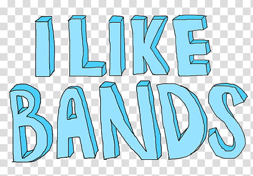 Overlays, blue i like bands text transparent background PNG clipart
