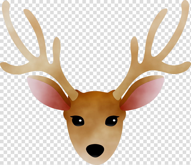 Reindeer, Whitetailed Deer, Elk, Drawing, Cartoon, Moose, Antler, Silhouette transparent background PNG clipart