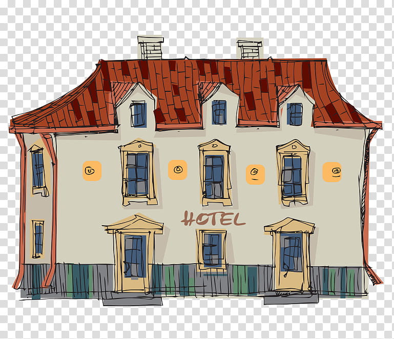 Painting, Hotel, Inn, Guest House, Facade, Motel, Drawing, Property transparent background PNG clipart