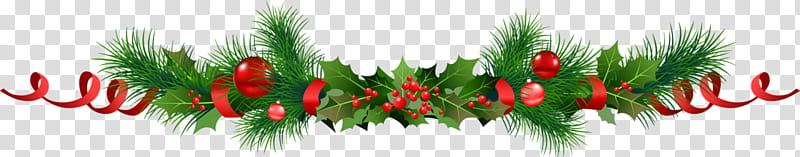 Christmas Garlands, green and red Christmas ornament transparent background PNG clipart