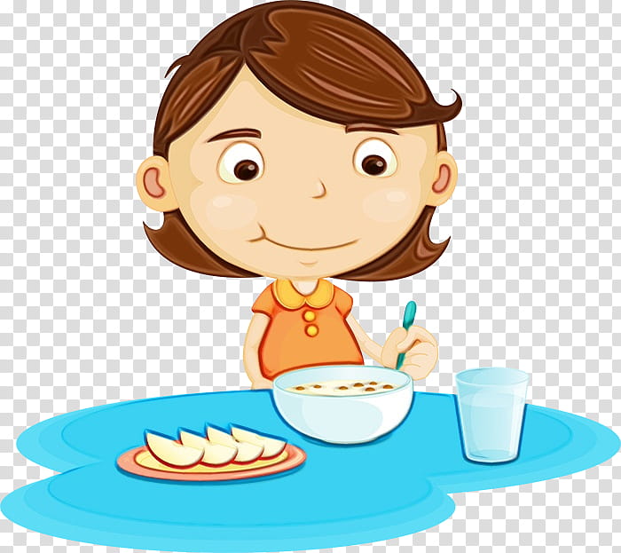 Junk Food, Breakfast, Eating, Breakfast Cereal, Cartoon, Snack, Girl, Dinner transparent background PNG clipart