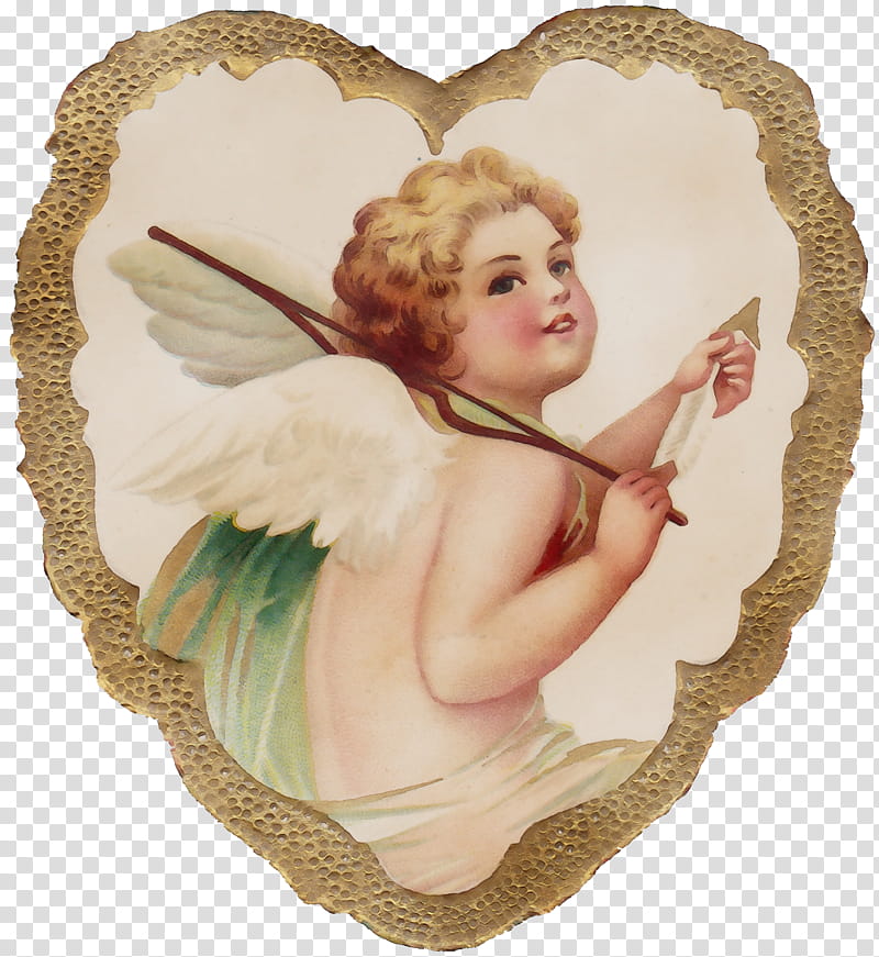 fictional character angel cupid supernatural creature wing, Watercolor, Paint, Wet Ink transparent background PNG clipart