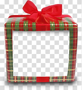 red and green gift box transparent background PNG clipart