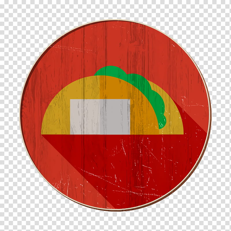 Taco icon Take away icon, Flag, Red, Circle, Logo, Symbol, Plate, Rectangle transparent background PNG clipart