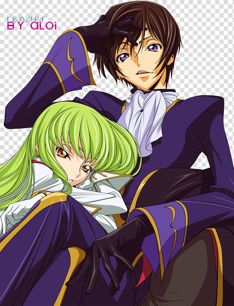 C C and LELOUCH Lamperouge render transparent background PNG clipart