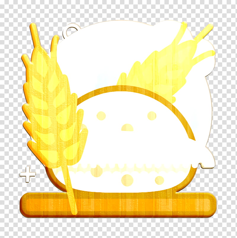 Food Icon, Bread Icon, Cutting Icon, Knife Icon, Rye Icon, Wheat Icon, Yumminky Icon, Yellow transparent background PNG clipart