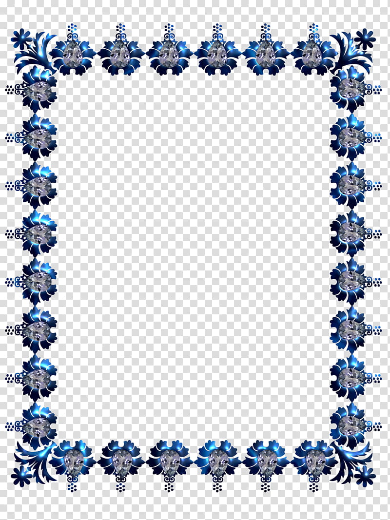 DiZa frames , blue and gray floral frame illustration transparent background PNG clipart