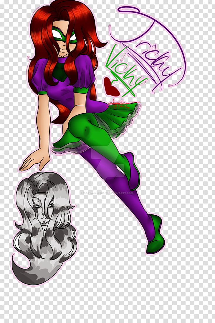 Tricky little Vicky. Teen Titans/Young Justice OC transparent background PNG clipart
