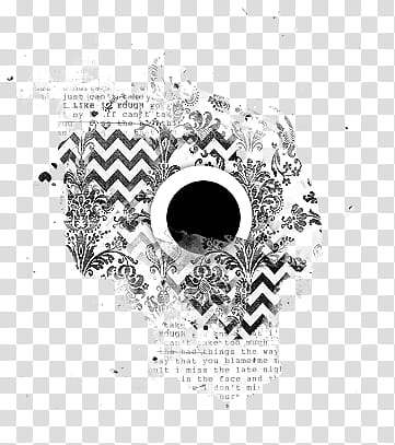 Visual Chaos V, round white and black hole illustration transparent background PNG clipart