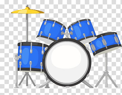 blue drum set transparent background PNG clipart