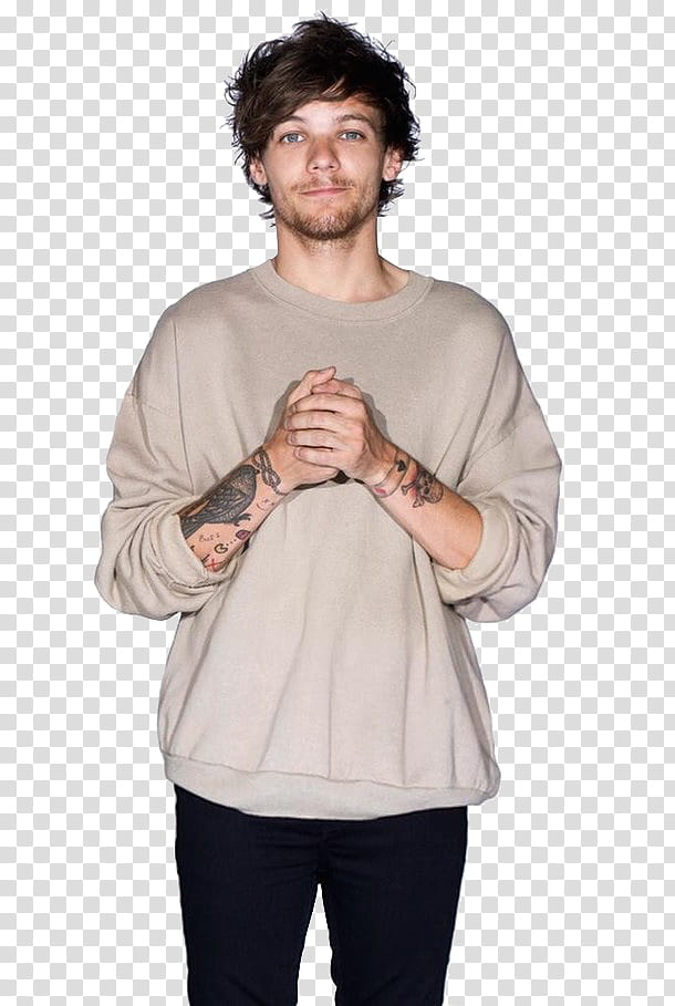 Louis Tomlinson, man holding his hands transparent background PNG clipart