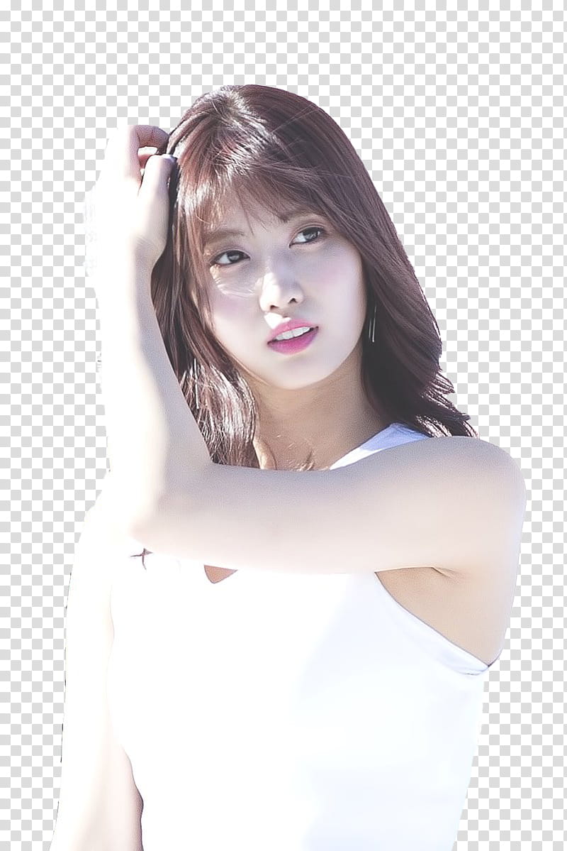 RENDER TWICE MOMO  S, woman wearing white tank top transparent background PNG clipart