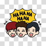 EXO LINE, three men transparent background PNG clipart