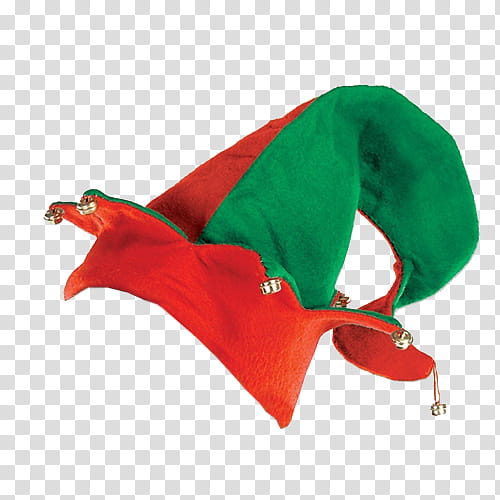 THIRD CHRISTMAS, red and green jester hat transparent background PNG clipart