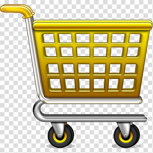 Shopping Cart Icon, Online Shopping, Shopping Bag, Pictogram, Icon Design, Vehicle, Yellow, Rolling transparent background PNG clipart