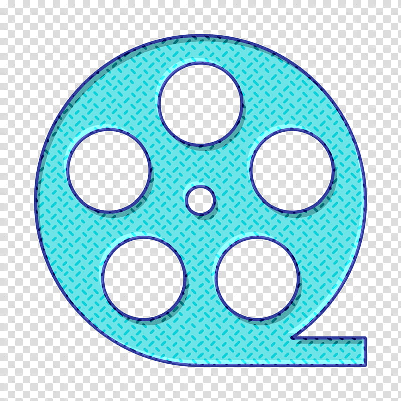 Entertainment icon Film icon, Turquoise, Aqua, Teal, Circle, Polka Dot transparent background PNG clipart