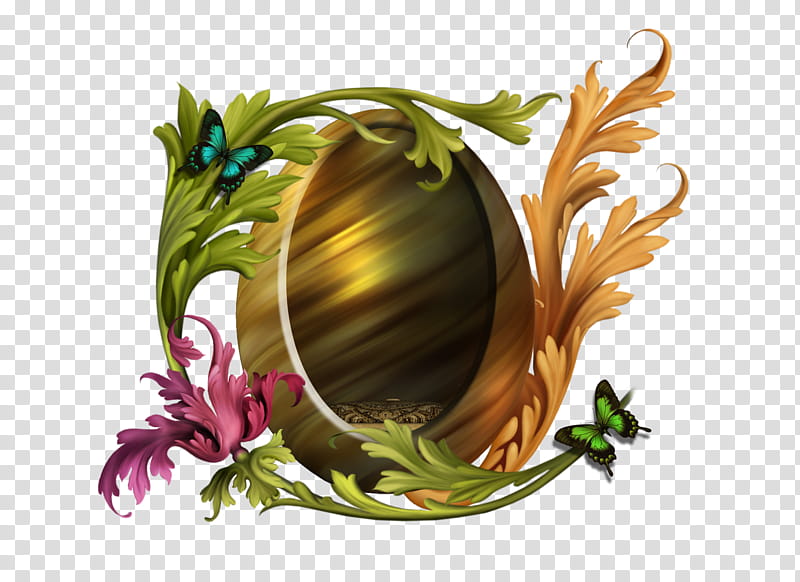 fantasy egg, green and brown plant illustration transparent background PNG clipart