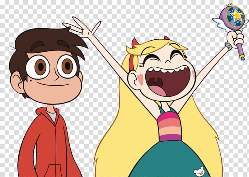 Star Butterfly and Marco Diaz variation  transparent background PNG clipart