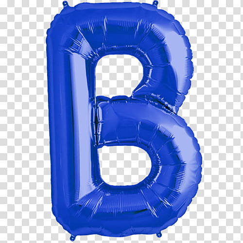 Cryba, blue letter B balloon transparent background PNG clipart
