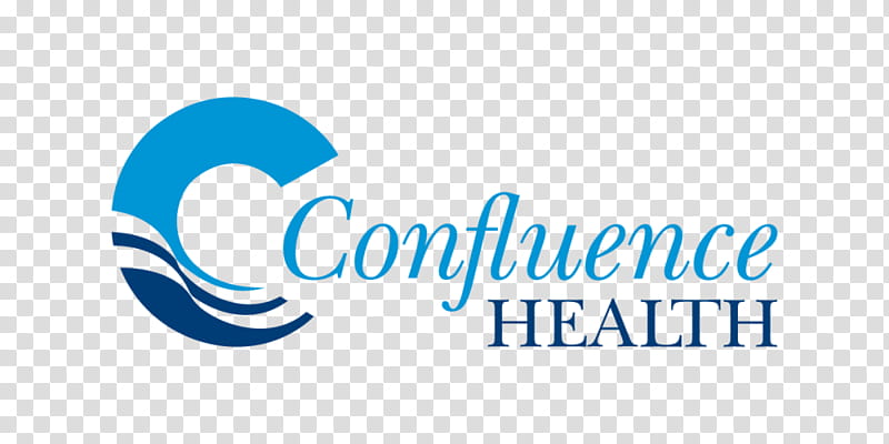 Color, Logo, Confluence Health, Wenatchee, Blue, Text, Line, Area transparent background PNG clipart