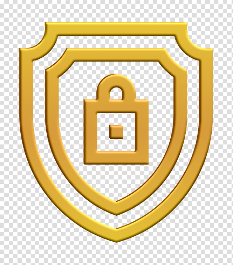 Blockchain icon Shield icon Encrypted icon, Symbol, Emblem, Crest transparent background PNG clipart