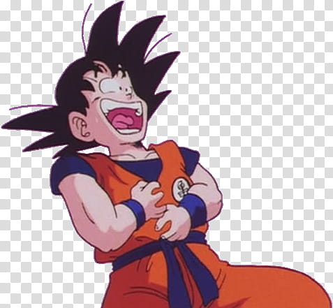 DBZ Goku Laughing transparent background PNG clipart