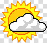 The AOL Weather Icon Collection, Partly Cloudy Day transparent background PNG clipart