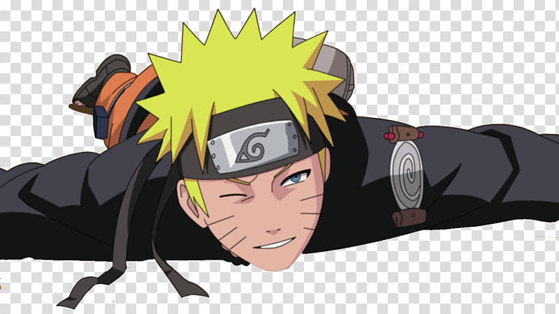 render Naruto, Naruto lying transparent background PNG clipart