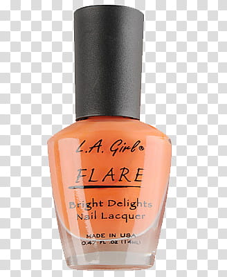 orange L.A. Girl nail polish bottle transparent background PNG clipart