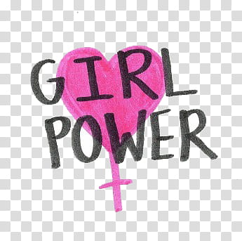 girl power text overlay transparent background PNG clipart
