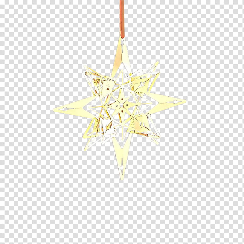 Christmas ornament, White, Yellow, Holiday Ornament, Lighting, Interior Design, Star transparent background PNG clipart