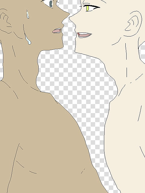 Just A Little Kiss Colored, anime character illustration transparent  background PNG clipart