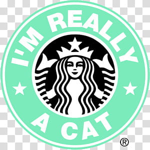 Starbucks Logos s, Starbucks i'm really a cat transparent background PNG clipart